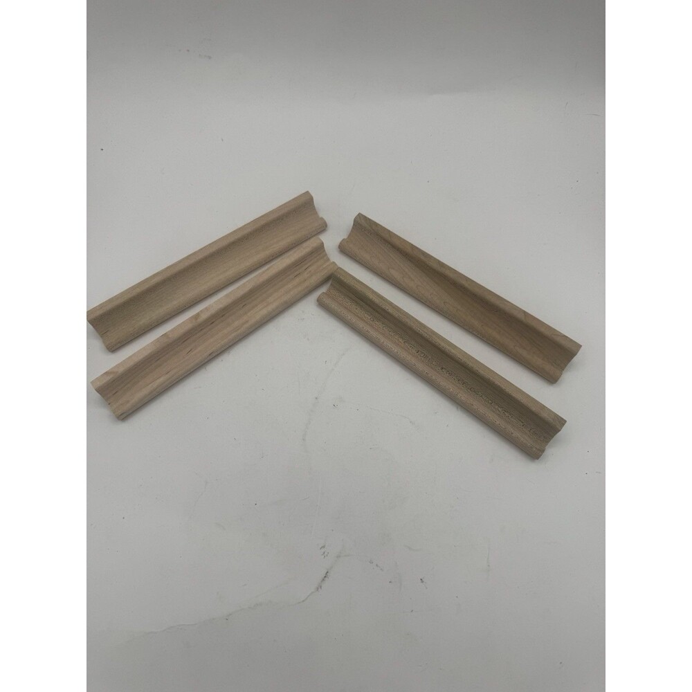 4 Scrabble Tile Racks Letter Holders Wood Replacement Pieces Parts Crafts Games
